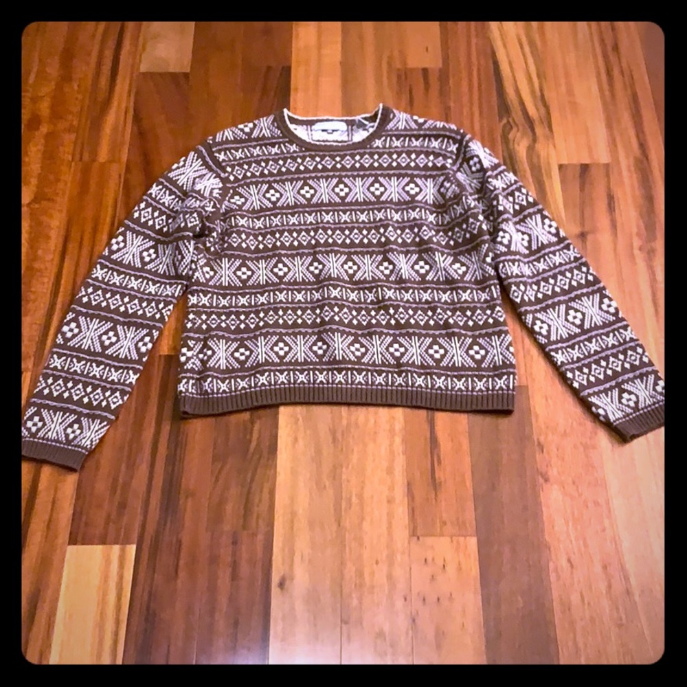 Vintage Patterned Grandpa Sweater